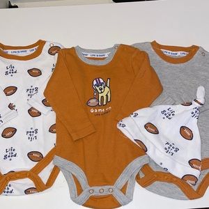 Life Is Good onesies & hat